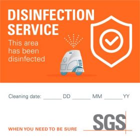SGS Disinfection Service Sticker